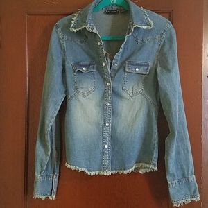 Periscope medium denim long sleeve shirt